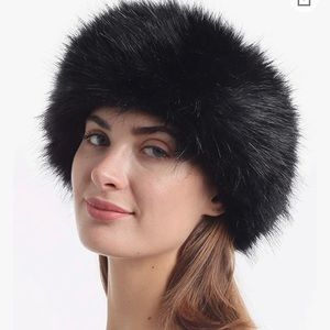 Black Faux Fur Headband